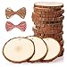 Fuyit Dischetti Legno Grezzo Diametro 9-10cm 20 Pz Naturale Decorazioni Fette Dischetti Grezzo Rotondo Fai da Te Natale Feste Matrimonio Segnaposto