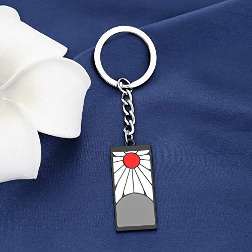 FAADBUK Demon Anime Inspired Jewelry Tanjiro Necklace & Keychain Tanjirou Anime Cosplay Gifts (Slay K-S)4