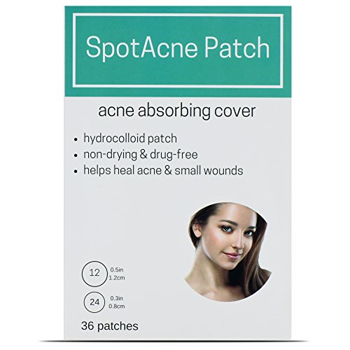 SpotAcne Patch (36 Patches) Skin Blemish Treatment with Hydrocolloid | Oil and Pimple Absorbing