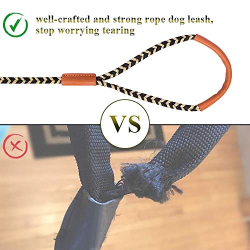 PetsHome Dog Leash, Pet Leash Strong Durable 6 FT Leash for Control Safety Training, Walking Lead for Small to Large Dogs Black