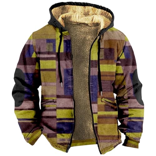 Veste polaire homme premium veste de bûcheron rétro avec doublure épaisse