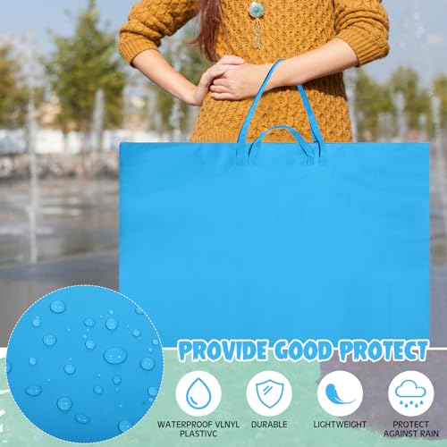 Image of Abbylike 1 Pcs 48 x 36 Inch Art Portfolio Bag Large Size Art Supply Bag with Nylon Shoulder Waterproof Poster Board Painting Drawing Sketch Storage Carry Case for Artwork Gift Supplies (Blue)