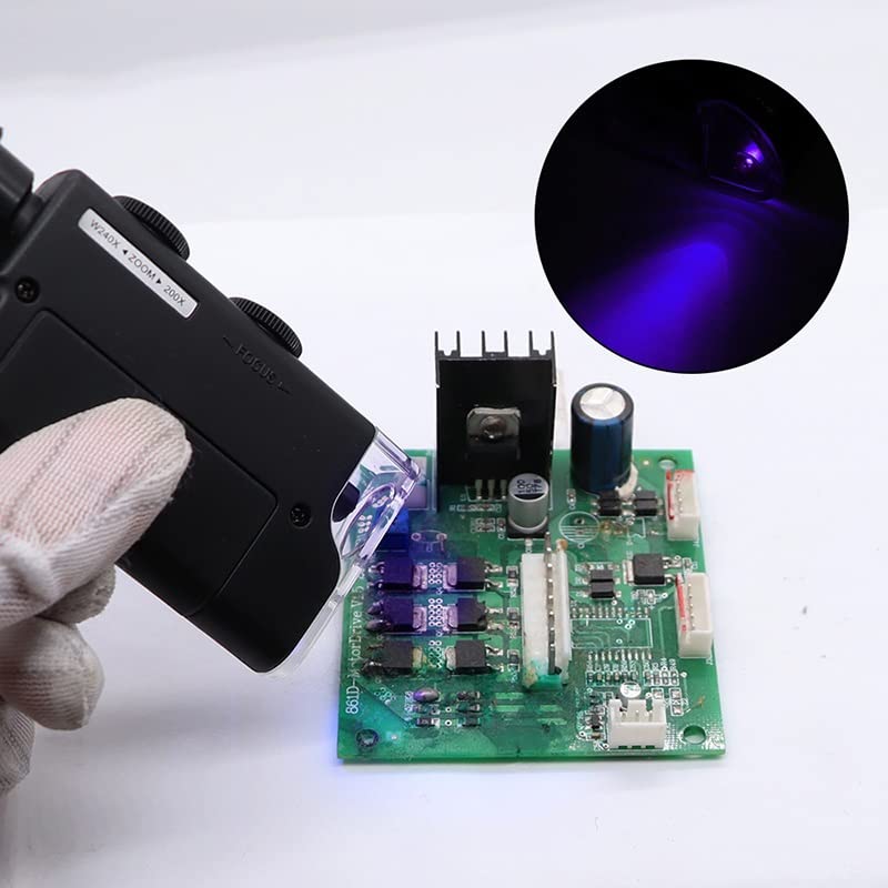 Microscope 60X-240X Portable Handheld Microscope, Light Zoom Pocket Microscope(60X to 100X)