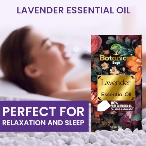 Image of Botanical sage - Lavender Essential Oil for Hair Growth, Skin Care, Face & Aromatherapy For Men & Women 30 ml