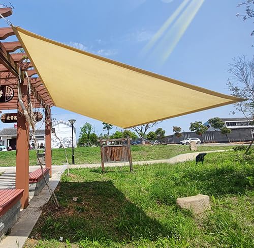 Toldo exterior beige de 6x8 m para patio y huerto familiar 3