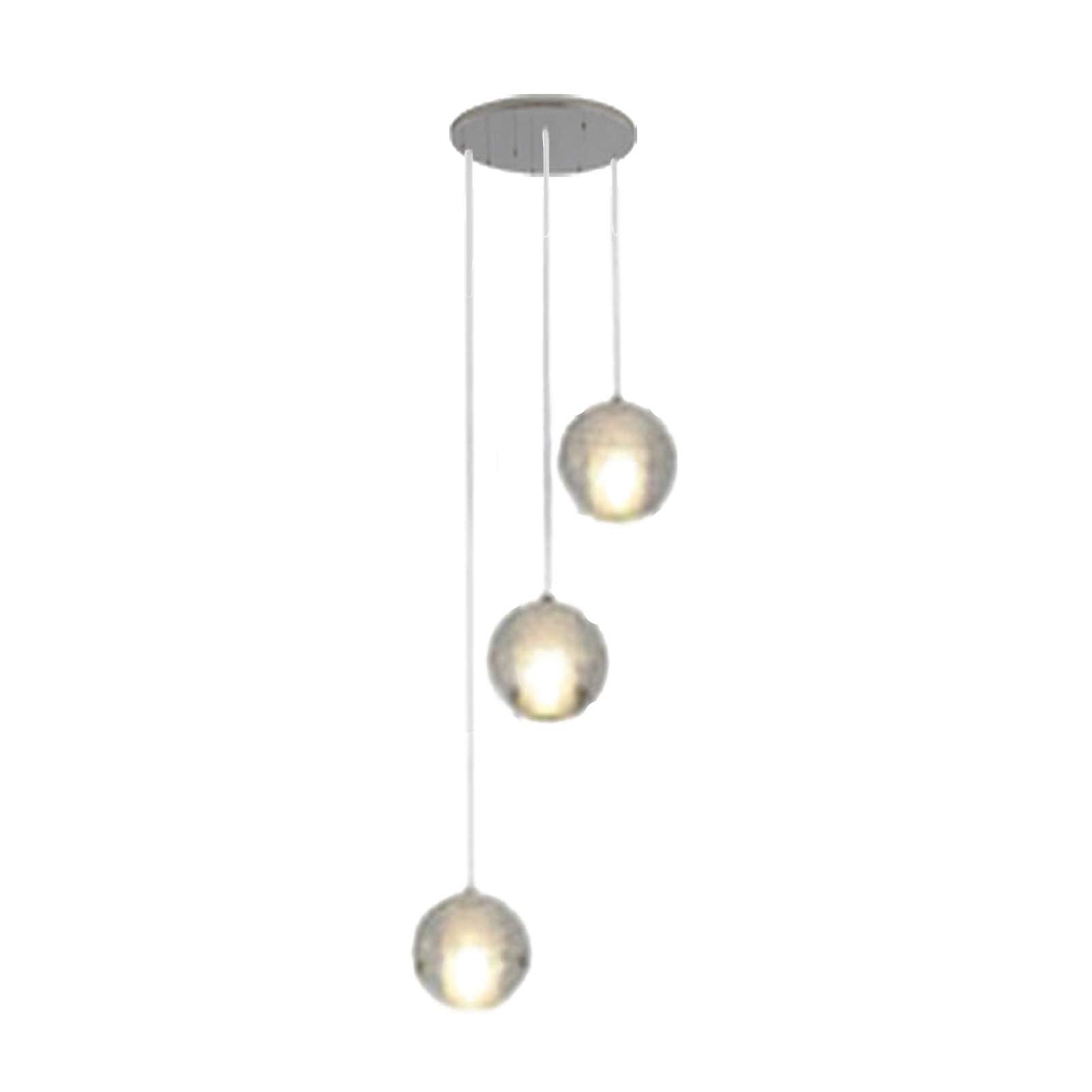 Luminaire suspendu moderne en chrome pour remplacer un éclairage de salon sombre
