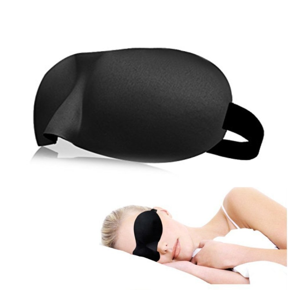 Botanica 3D Eye Mask Shades for Deep Sleep : Black Eye Covers For Sleeping: Blinders Shield Night Light Train and Air plane Travel : Puffy Eyes Dark Circles Slip Dry Under Eye Contoured For Women, Men
