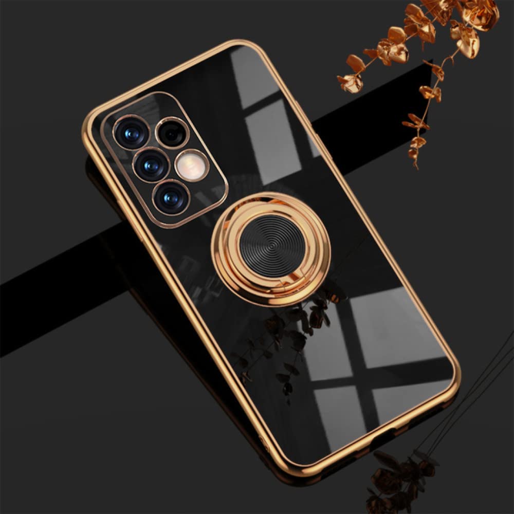 Coque Samsung A52 anti-chute avec support bague noir - 7