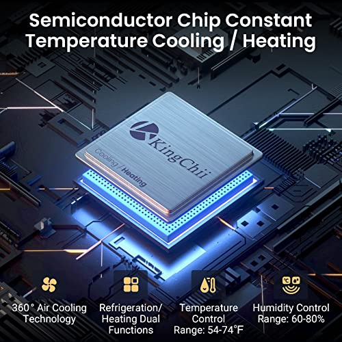 KingChii 26L Electric Cigar Humidor Cooling, Heating & Humidity Control