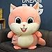 LDBJY Doux Mignon Bonnet Sac à Dos écureuil poupée en Peluche Hamster Oreiller Fille Cadeau 70 CM Sac à Dos Rose