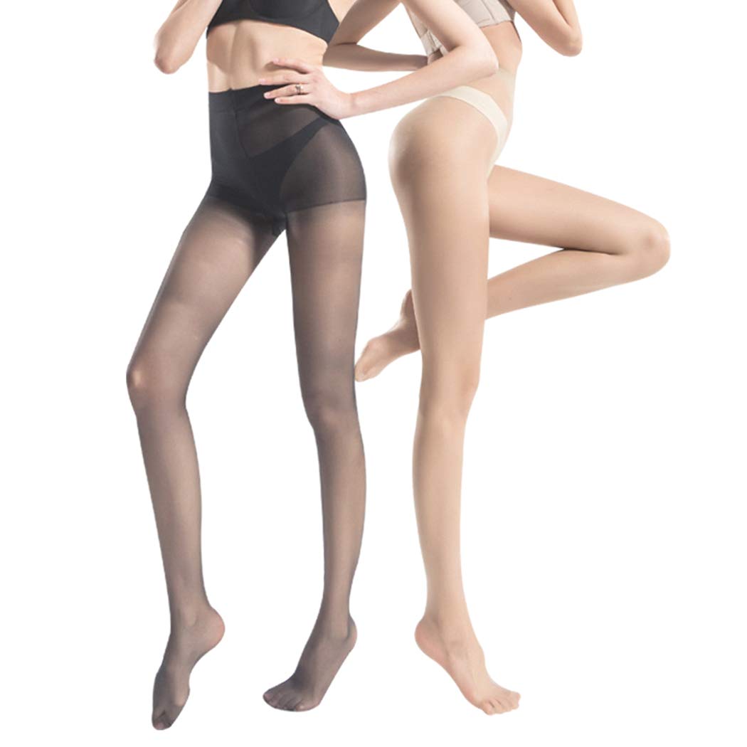 Collant per Donna, Collant in Microfibra, Collant rinforzati a Tutta Lunghezza, Collant Superiori con Controllo Resistente Super Durevole,Flesh,4pair