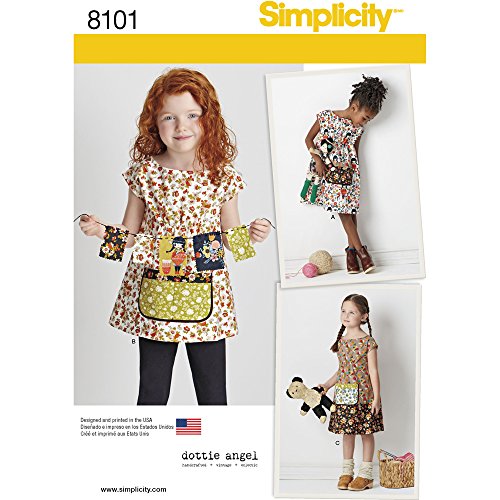 Simplicity 8101 Child's Tunic and Dress Sewing Pattern, Sizes 3-8