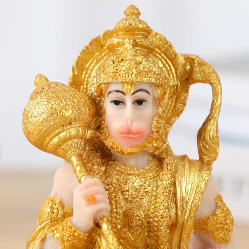 Estatua de Hanuman de 6 pulgadas en resina miniatura 6