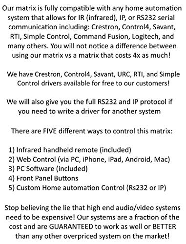 8X16 Hdbaset 4K Matrix Switcher 8X8 16X16 With 8 Receivers (Cat5E Or Cat6) Hdmi Hdcp2.2 Hdtv Routing Selector Spdif Audio Control4 Savant Home Automation 4K2K #TOP4