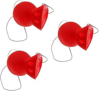 Dzrige 3Pcs Red Clown Nose Rubber Clown Nose Honking Squeaking Clown Nose Cosplay Party Fun Stage Halloween Performance Props Festival Make Up Circus Clown Nose Supplies Party Decoration