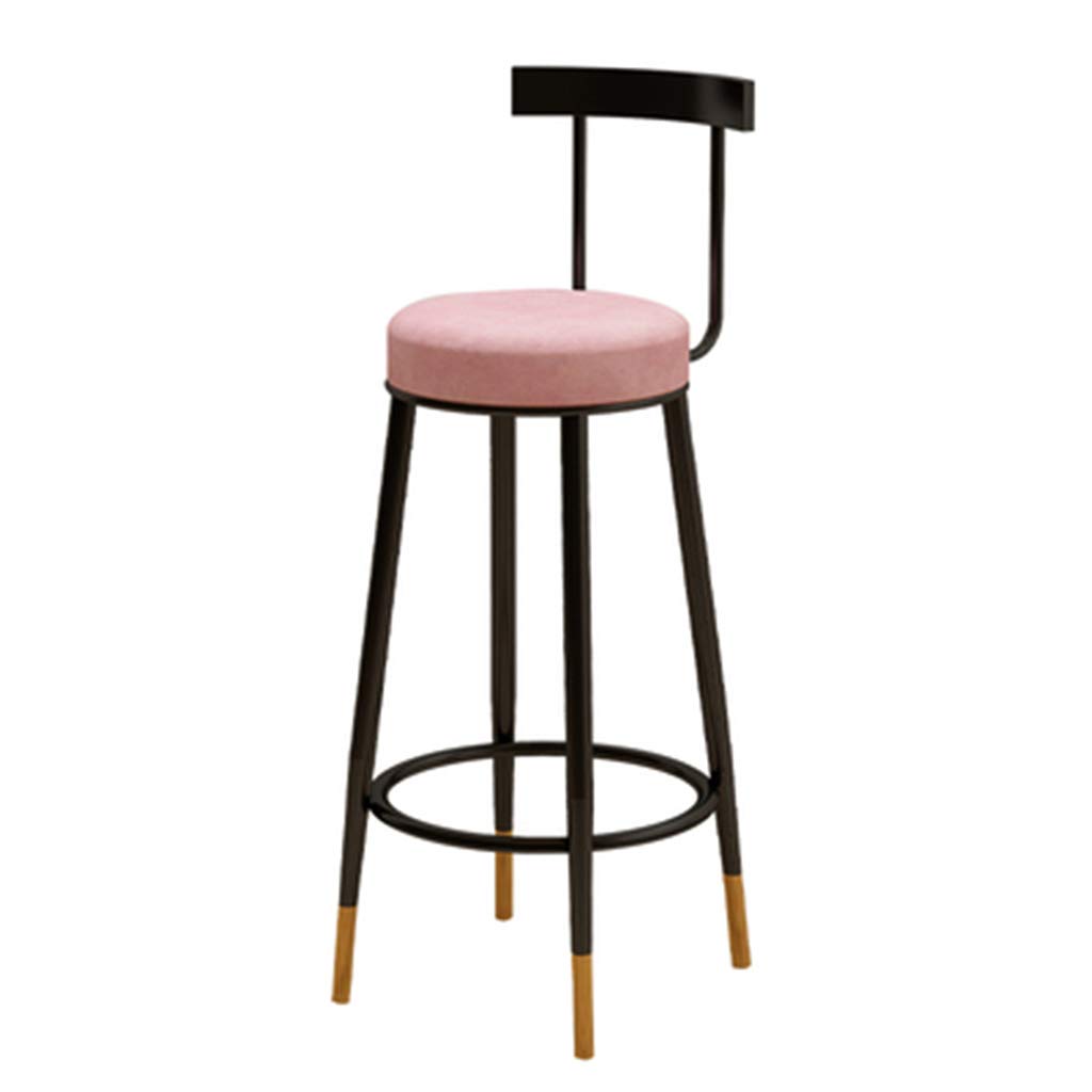Bar per la Colazione Bhairs Bancone da Cucina Sgabello da Bar Sgabelli da Bar/con Schienale Sedie da Bar in Velluto Sgabelli Alti in Metallo Altezza Seduta 65/75 cm, tra Cui Scegliere, caric