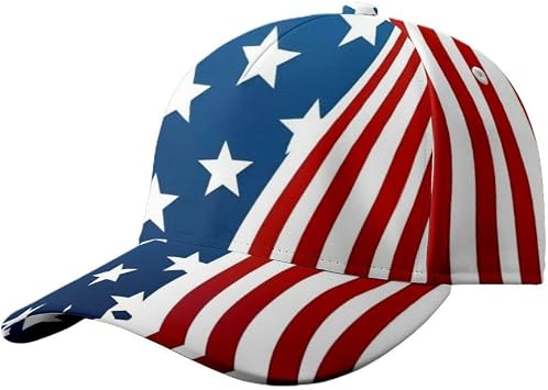 Unisex Baseball Cap American Flag Independence Day Vintage Trucker Hat Snapback Summer Usa Flag Embroidered Sun Hat for Driving Hiking