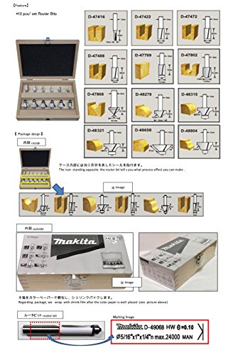 Makita Ensemble 12 Embouts Routeur - vue 4