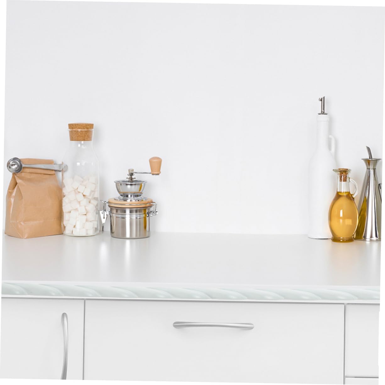 Peel and Stick Self-Adhesive Wall Trim for Decoration Flexible PVC Molding with Relief Pattern for Smooth Surfaces Like Cabinets and Door Frames White Trim