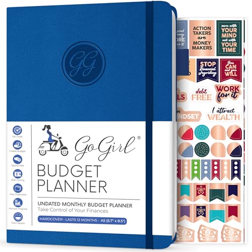GoGirl Budget Planner – Monthly Financial Planner Organizer Budget Book. Expense Tracker Notebook Journal to Control Money, A5 (Royal Blue) by GoGirl - Used condition - US$10.71