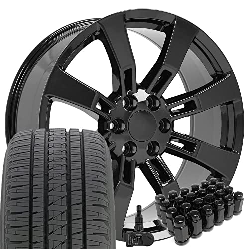 OE Wheels CA82 22 Inch Rims and Tires Fit Escalade