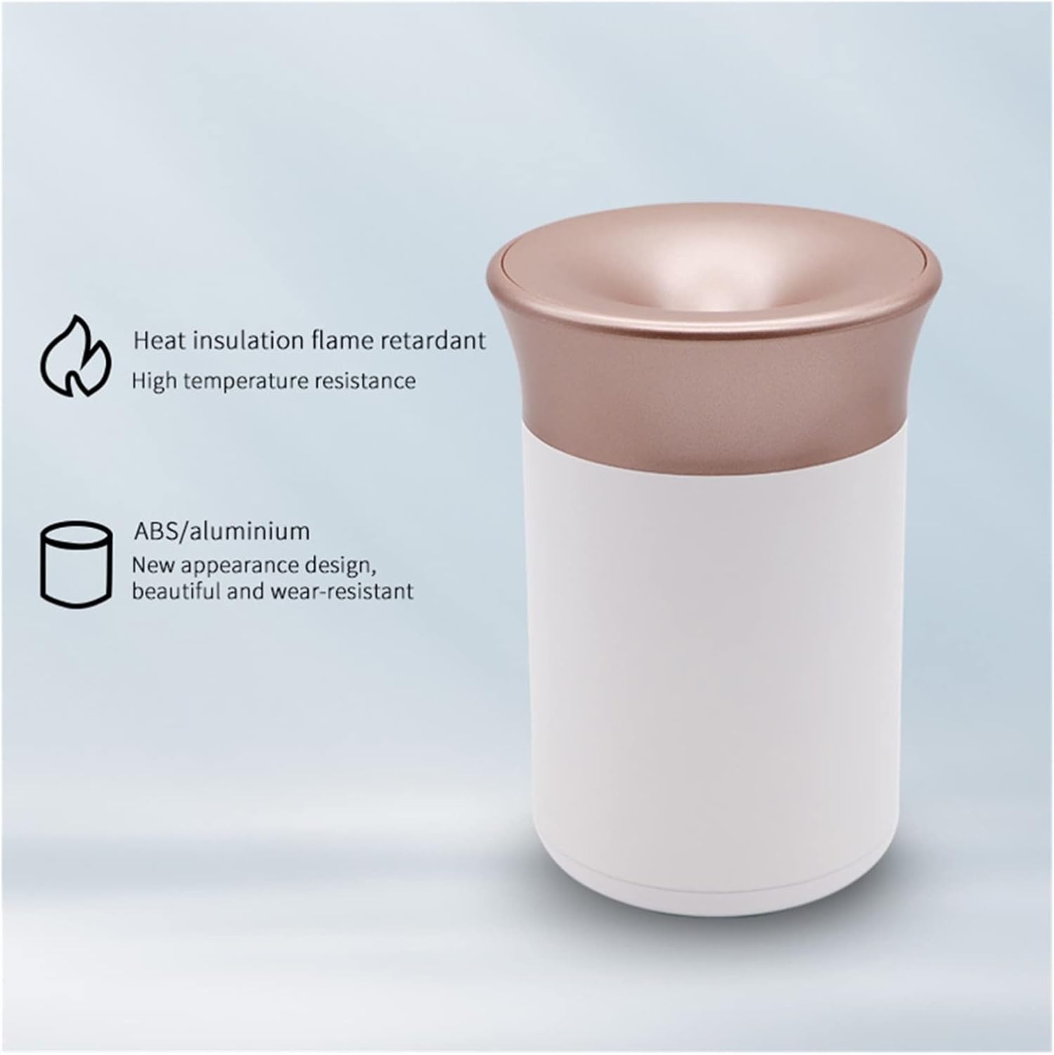 yaoqijie Stainless Steel 2 Colors Portable Car Ashtray Holder Ashtray Storage Cup Outdoor Ashtray Holder Ashtray With Lid lasting (Color : Black)