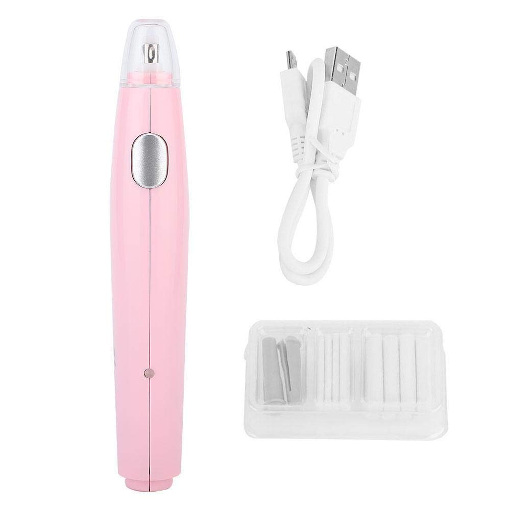 Garosa Kit de borrador eléctrico portátil de carga USB con recambios de goma de borrar para artistas y estudiantes (rosa), suministros escolares