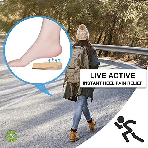 Image of JUMPOW Heel Lifts for Leg Length Discrepancy, 4 Layers, Adjustable Orthopedic Shoe Heel Lift, Height Increase Insole, Heel Spurs, Achilles Tendonitis, Heel Pain, Heel Cushion Inserts for Women & Men