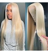 Lovestory Blonde Lace Front Wig Straight Synthetic Lace Frontal Wig with Baby Hair Pre Plucked Gl...