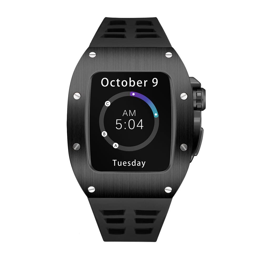Kit de modification boîtier en métal et bracelet pour Apple Watch Series 8 45 mm