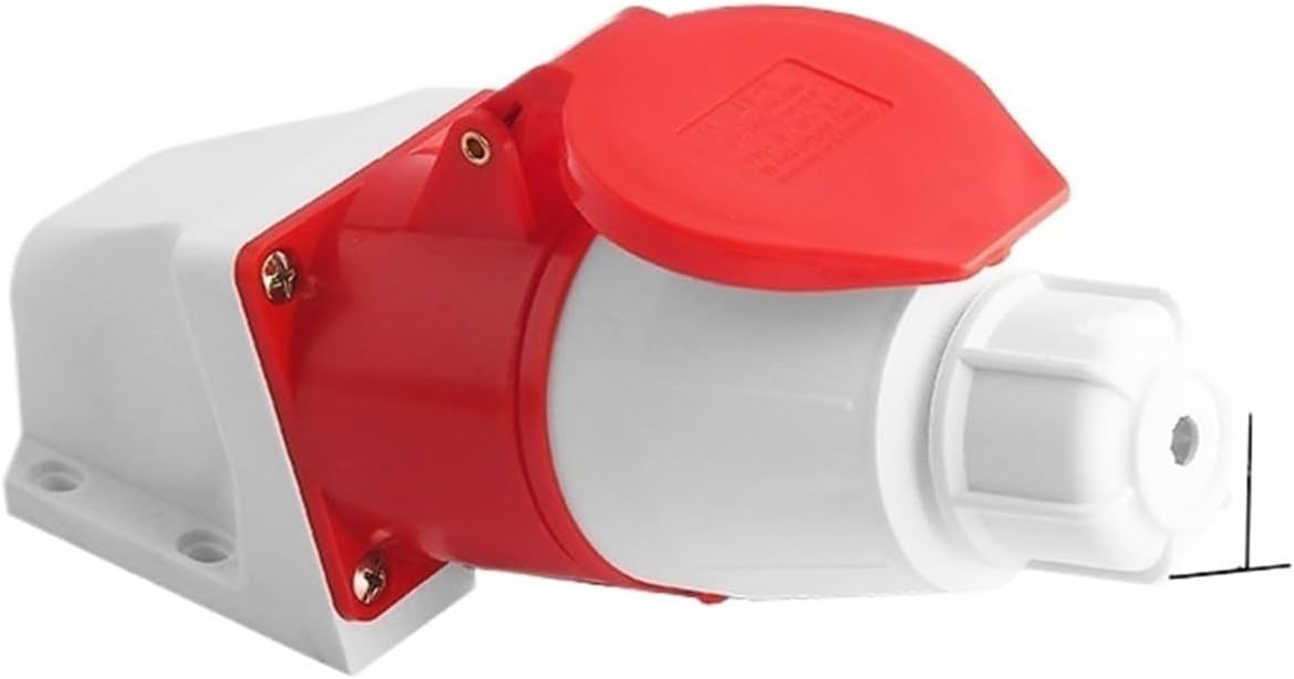 Industrial Plug and Socket Connector Three-Phase Electric 3/4/5 core 16A/32A Waterproof Aviation Plug Male Connector(5 Core 16a Surface Mounted Set)