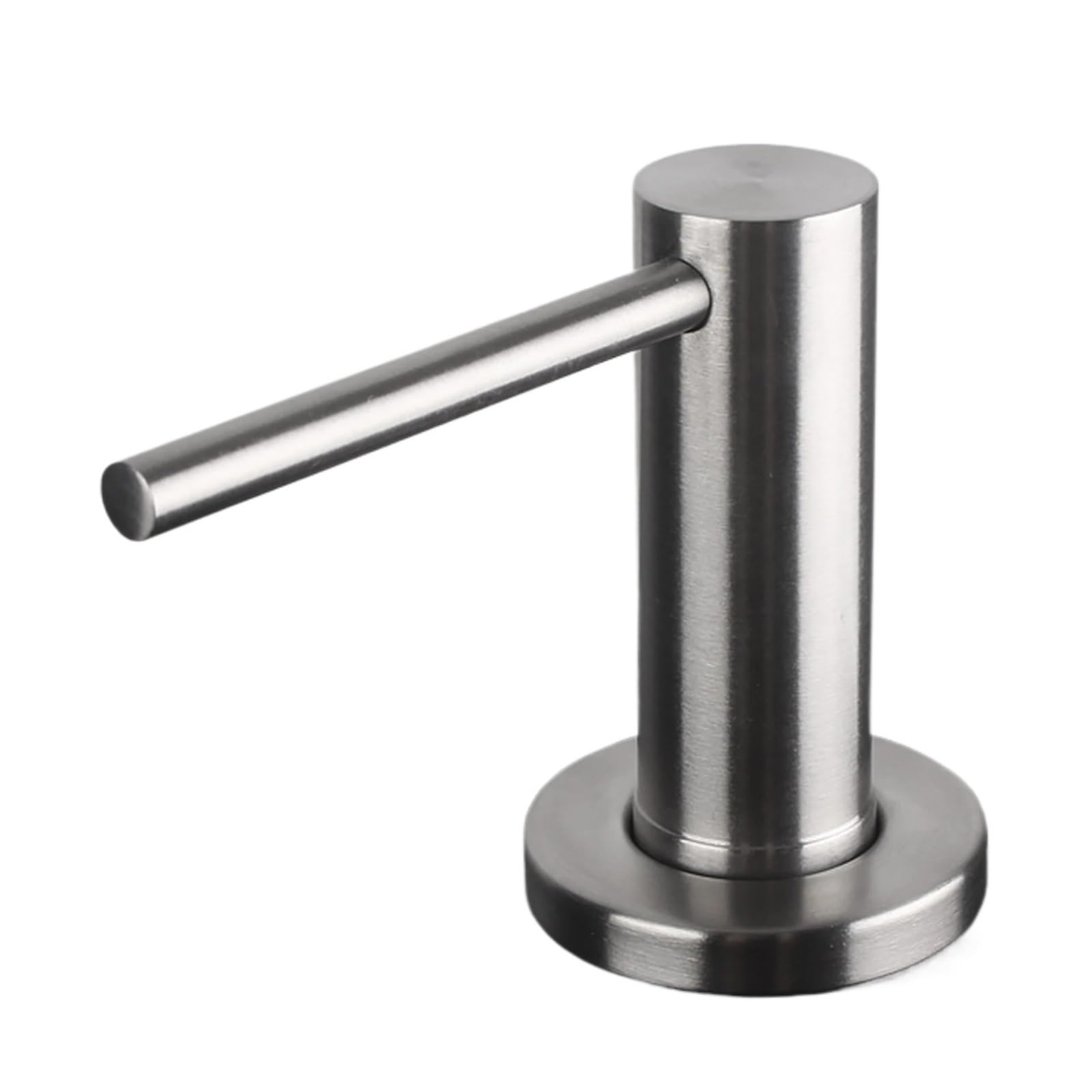 Sink Soap Dispenser Solid 304 Stainless Steel Soap Dispenser For Kitchen Sink With 17 OZ Bottle And 47 Inch Extension Tube Kit(Brushed Nickel)