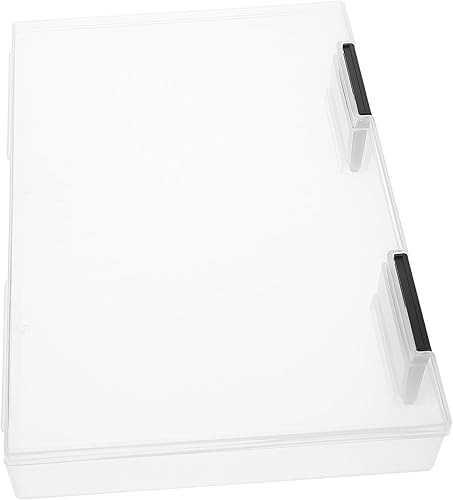 1 caja de almacenamiento, organizador de archivos, soporte grueso para documentos para oficina, hogar, estudio, ligero, a prueba de polvo