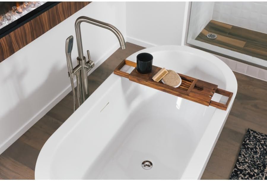 White Acrylic 59" Free Standing Soaking Tub