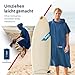 AUTDOOR® Mikrofaser Badeponcho Damen & Herren - nachhaltig aus 100% recycelten PET-Flaschen - Handtuch als Umziehhilfe für Strand und Wassersport - schnelltrocknend & kompakt (Blau, Large)