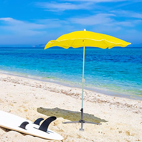 Yardwe Sombrinha de Praia Dobrável Stand Ao Ar Livre Âncora Ajustável Titular Base Do Guarda- Chuva