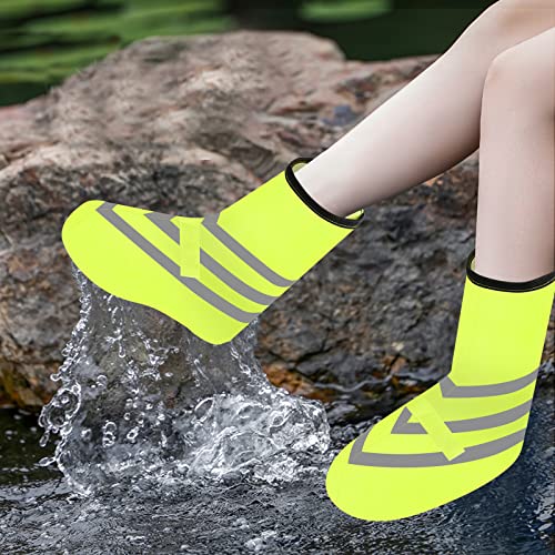 Naapesi Surchaussures de Vélo Imperméable, Couvre Chaussures de Cyclisme, Surchaussure Bike Gaiter avec Bandes Réfléchissantes, Cyclisme Overshoes pour Homme et Femme, XL - Image 8