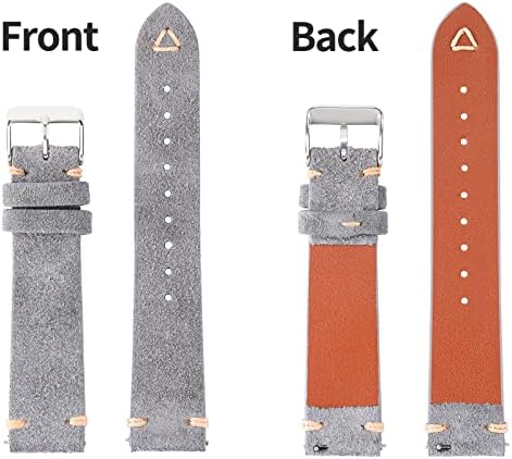WOUKUP Quick Release Suede Leather Watch Bands Vintage Watchband for Men Watch Strap 18mm 19mm 20mm 21mm 22mm 24mm - 3