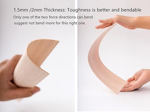 Miniatura 9 de iUoczi Paquete de 12 hojas de madera de balsa de 18 x 4 x 8 pulgadas, madera natural sin terminar para manualidades, hacer modelos de casa, aviones,