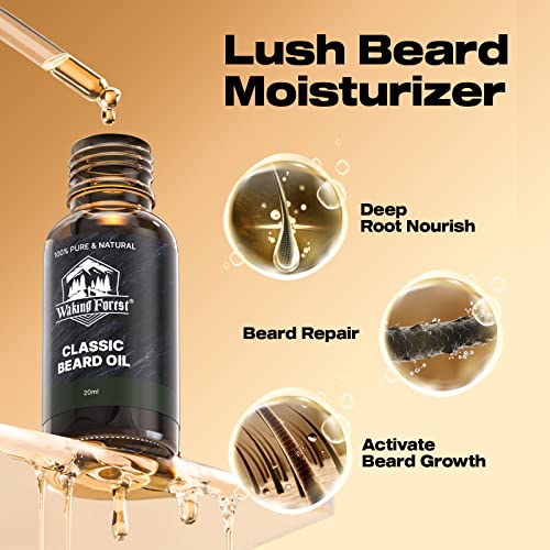 Waking Forest Beard Oil For Men Beard Softener Oil For Men Growth Moisturizes Beard And Skin Beard Growth Oil For Men 100% Natural Ingredients Sandalwood 1Ft Oz #TOP1
