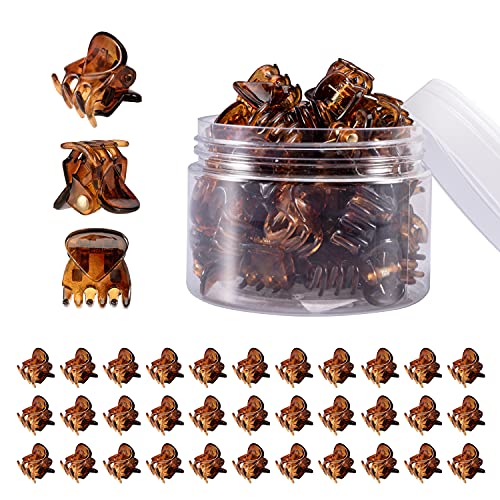 YOHAMA 36 PCS Brown Mini Hair Claw Clips