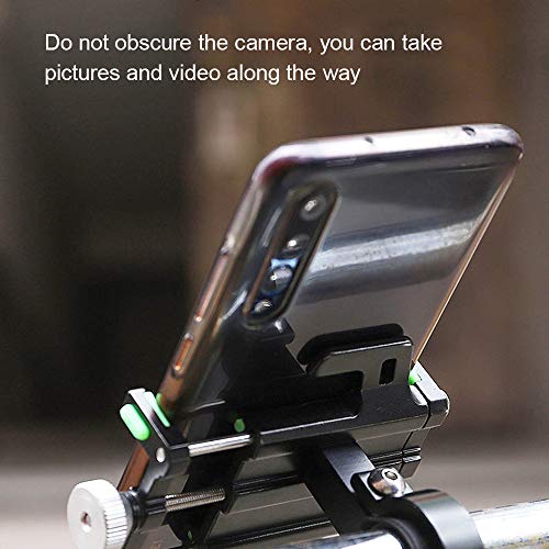 DECDEAL Suporte para telefone de bicicleta em liga de alumínio Suporte ajustável para telefone móvel