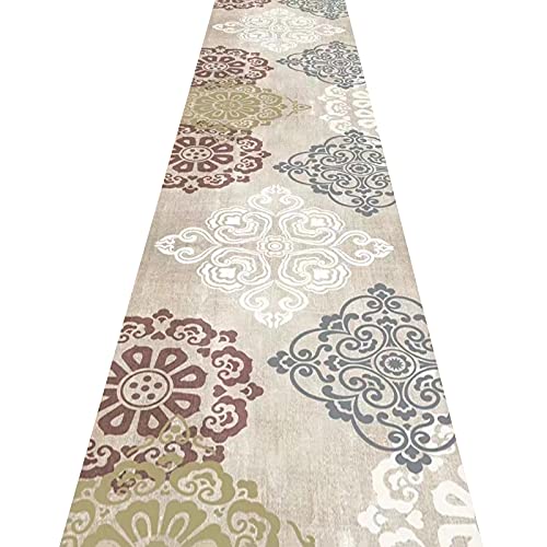 Tapis couloir sur mesure antidérapant grand format rectangle imprimé fleurs ZRUYI A