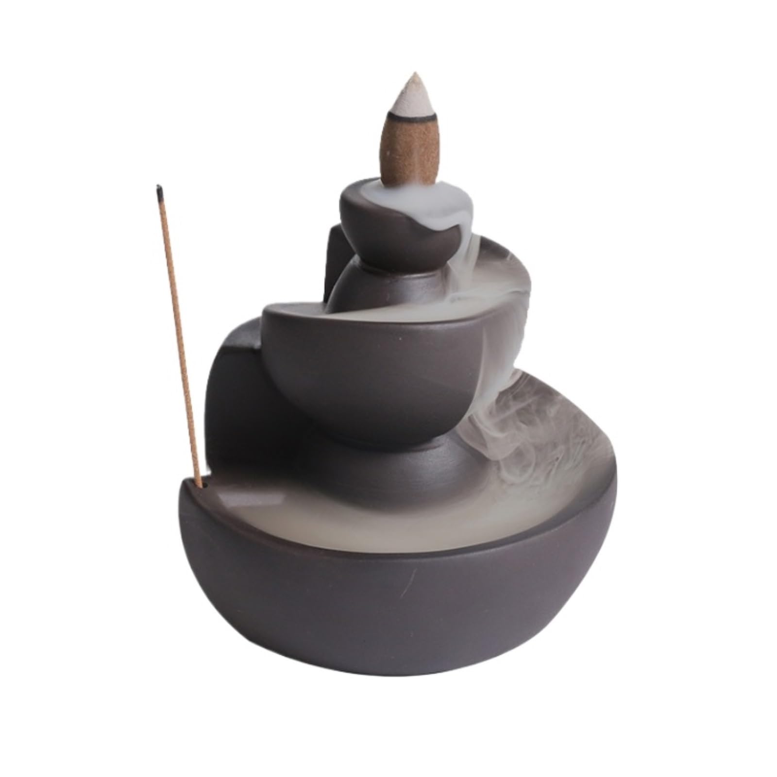 Bruciatore per Incenso Porta Incenso for Decorazione Domestica con Bruciatore di Creativo Riflusso Sabbia Viola Famiglia Ufficio