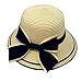 Générique Paille Soleil Parent-Enfant Casquette de Plage Arc Femmes bébé Bord été Enfants Chapeau Plat Fille Casquettes de Baseball Assiettes De Table 6 Personnes
