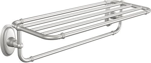 Moen YB5494BN Kingsley - Toallero de baño (24 x 9,6 pulgadas, níquel cepillado)