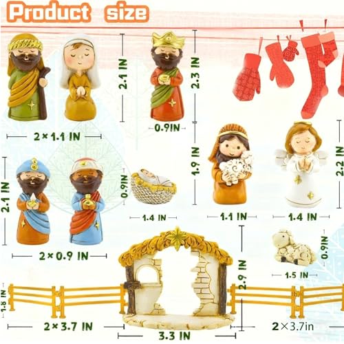 2025 crèche 24 jours avec figurines haute qualité pour salon et décoration intérieure
