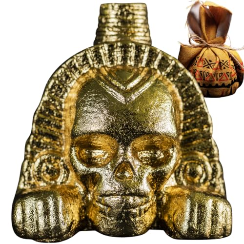 Image of Real Screaming Aztec Death Whistle from ZBOSS by ITZCOEHUA - Loudest Authentic Human Sounding Screams 125+ Decibels Loud, Collectible, Aztec Design in Gold, Self defense