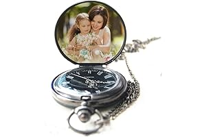 Personalized Custom Pocket Watch with Chain for Men and Women