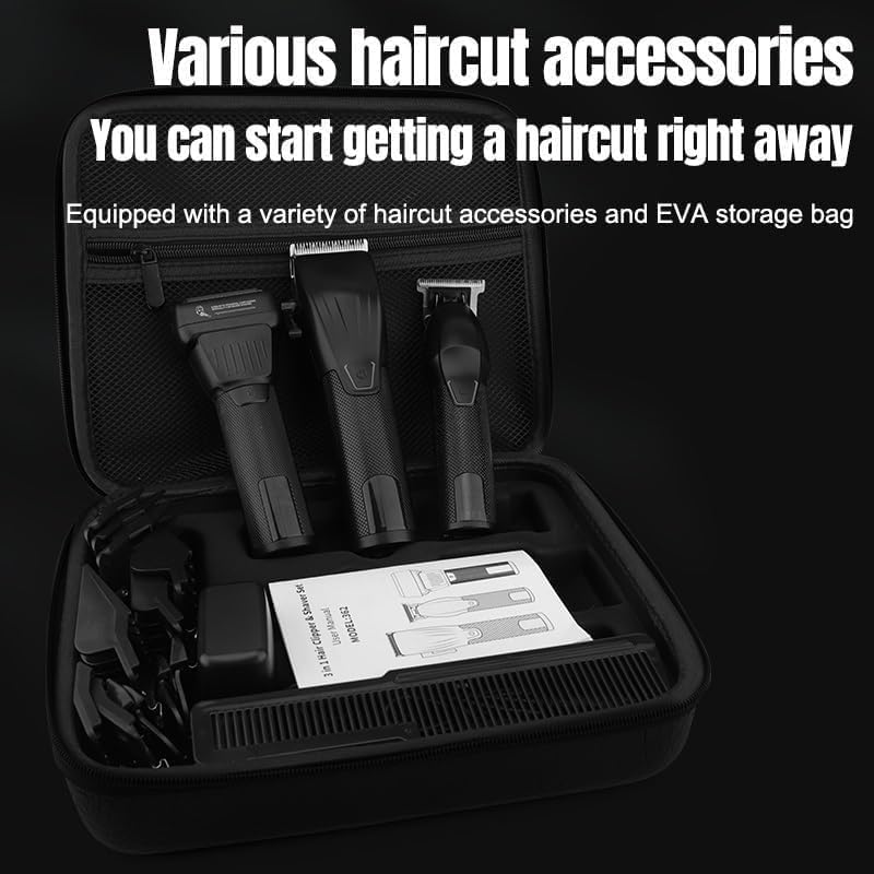 Hair Clippers for Men, 3 in 1 Professional Hair Clipper and Electric Shaver Set for Men Barber Hair Trimmer Shaver Hair Cutting Machine Tool(Gold)